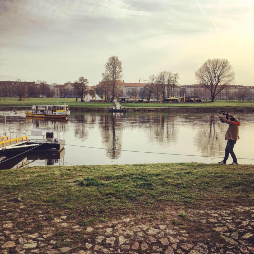 Dreh mit Gimbal an der Elbwiese